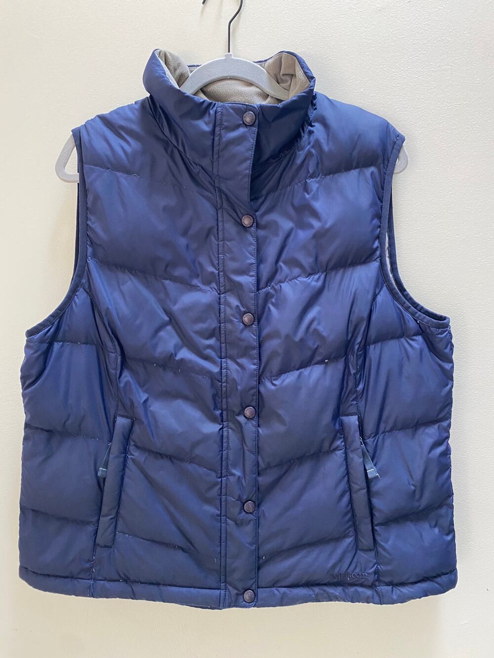 L.L. Bean Goose Down Puffer Vest Navy Blue Mens XL